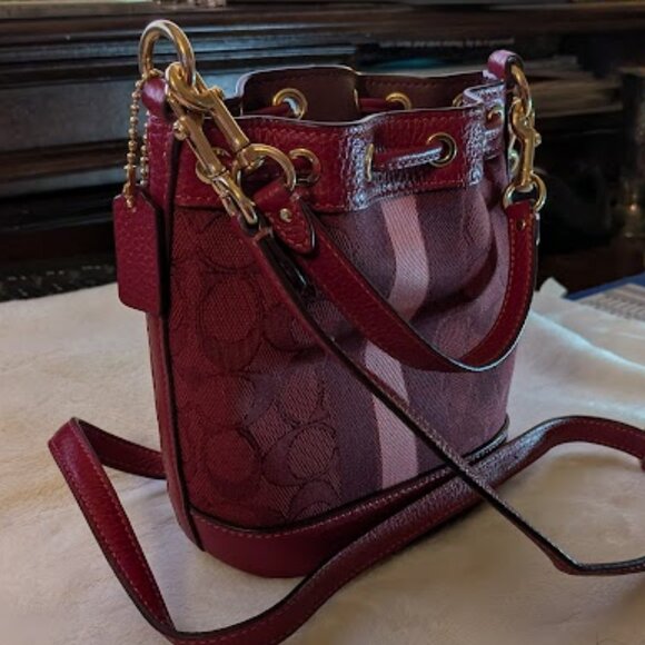 COACH Mini Dempsey Jacquard Leather Bag (NWOT) - Picture 5 of 7